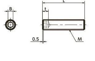 SPE-M3-15-T NBK Plastic Screw - Socket Hex set Screws - PEEK 10-Pack Screws - Made in Japan