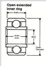 SR2-5EE Stainless Steel Bearing 1/8" x 5/16" x 9/64" x 0.1406 inch