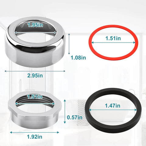 Dimensions of Regal Spud Coupling Assembly For Regal Flushometers Model 0306145 Includes Flange Slip Joint Gasket And Friction Ring