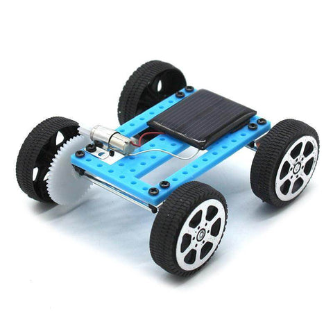 Solar Power Powered Blue Toy Car Kit STEM DIY 3.19" x 2.95" x 1.26" 42Q