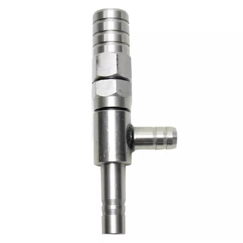 Stainless steel venturi vacuum pump water jet ejector for lab filtration distillation and chemical experiments, front view