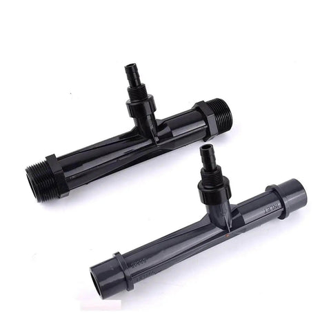 Venturi Water Ejector Mixer 2 Inch UPVC Dope Gas Liquid Fertilizer Applicator For Aquarium Fish Tank And Garden Irrigation Pipe Fittings Dark Gray Black