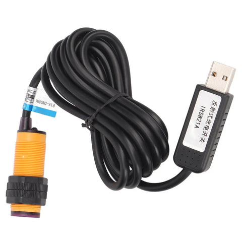 USB Infrared Photoelectric Switch Reflective Sensor for Gaming And Office Gear, compact, coiled cable, plug-and-play USB connection