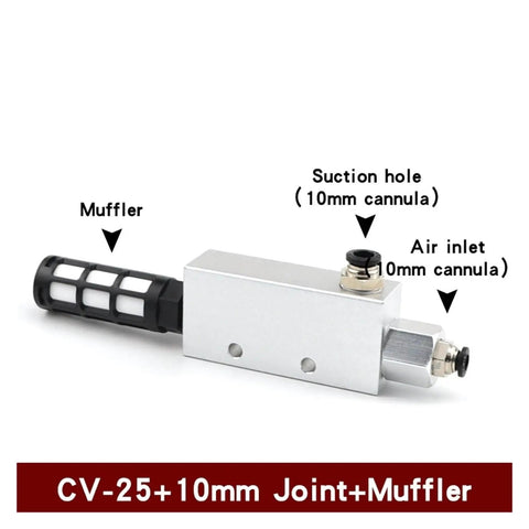 Powerful Vacuum Generator With Suction Cup System And Negative Pressure Control Air Ejector CV-25HS with 10mm port, muffler included