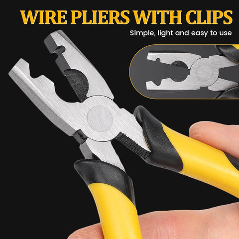 1800 Pieces Wire Cage Clips With Pliers Non Slip Handle Close-up