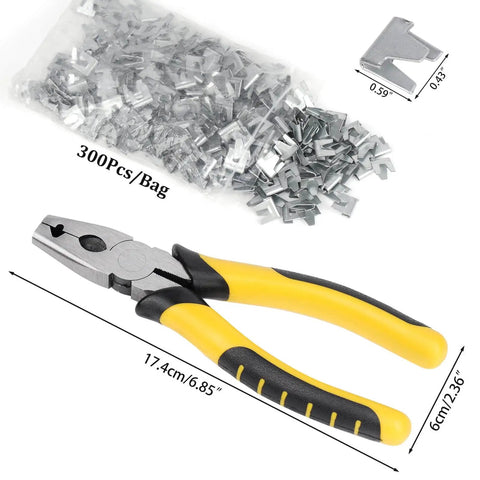1800 Pieces Wire Cage Clips With Pliers Non Slip Handle For Rabbit Chickens Birds Dogs Hog Cages