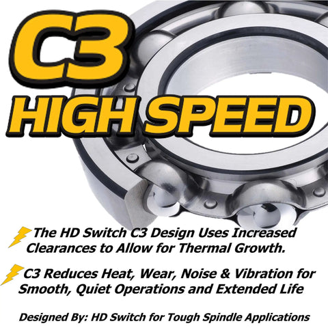 C3 high speed bearing for Beefed Up 6 Pack Deck Spindle Bearing Rebuild Kit With High Temperature Grease For Zero Turn Mowers
