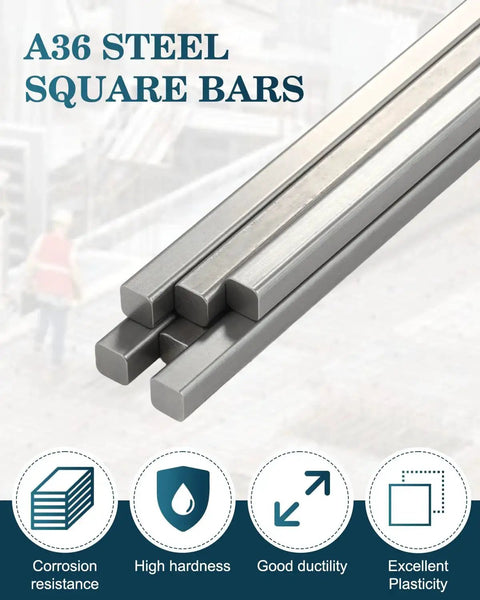 Heavy Duty Square Steel Bar Stock Three Sixteenths Inch By Three Sixteenths Inch By Twelve Inch Six Pack A36 Weldable