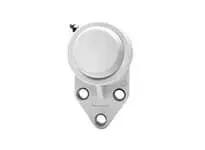 BFBL6-20CEW Narrow 3-Bolt Flange Ball Bearing 1-1/4 in (31.75 mm) ID in white polymer housing, front view