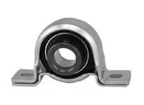 Front view of 30mm Narrow Eccentric Locking Collar Pillow Block Bearing with Pressed Steel Housing, R7 Contact Seal, M12 Bolt Mount, Relubricatable
