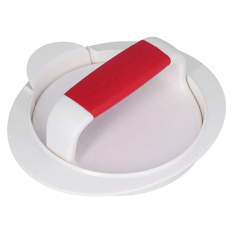 Burger Press Patty Maker Nonstick Mold for Sliders and Stuffed Burgers Heavy Duty ABS Plastic Easy Grill Tool with red handle