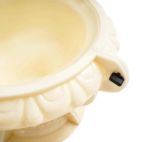 Close-up of Large Concrete Planter Mold For DIY Garden Projects Durable ABS Plastic Urn Pedestal Mold 14.96 By 10.24 Inches Beige Color