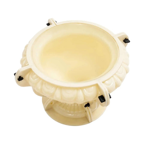 Large Concrete Planter Mold For DIY Garden Projects Durable ABS Plastic Urn Pedestal Mold 14.96 By 10.24 Inches Beige Color