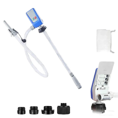 High Efficiency Automatic Oil Suction Pump With ABS Body For Vehicle Engine Fluid Drainage, shown with accessories and parts.
