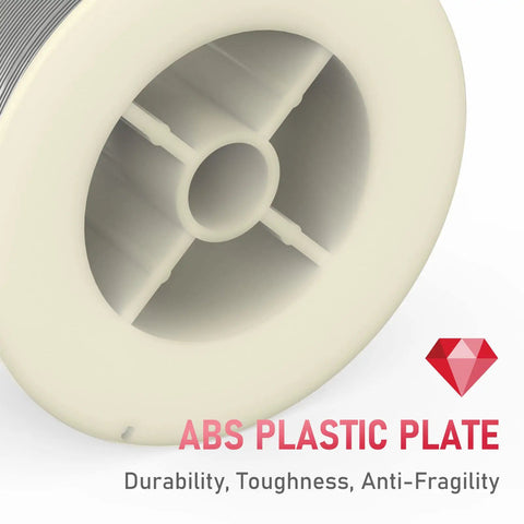 Close-up of 1 lb spool with ABS plastic plate for Pro Grade ER4043 Aluminum MIG Welding Wire For Aluminum Alloys 035 Inch Diameter