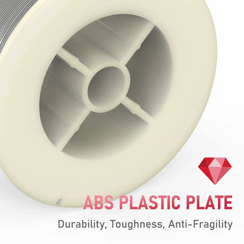 Close-up of ABS plastic reel from Flux Core Gasless MIG Welding Wire E71T-GS For Mild Steel.030 Inch Diameter 2 Pound Spool
