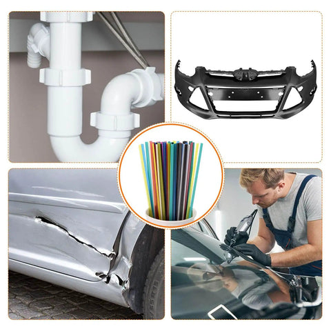 20 Pcs 8 Inch ABS Plastic Welding Rods For Auto Body Bumpers Kayaks And Boats Black Durable Welding Strips For Plastic Welder Tool Kit DIY Repairs In Home Or Shop