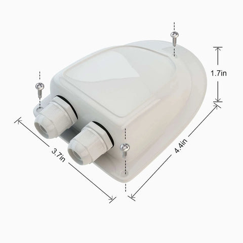 ABS Solar Double Cable Entry Gland For 2mm2 To 6mm2 Cables Weatherproof Seal Upgrade With Split Upper And Lower Covers
