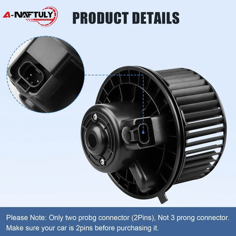 Premium AC Blower Motor Replacement For Chevy Silverado Suburban Avalanche GMC Sierra Yukon Escalade 2003 to 2011 Plug And Play HVAC Heater Fan With OEM Style Fit 700191 89019320 89019301 close-up of connector