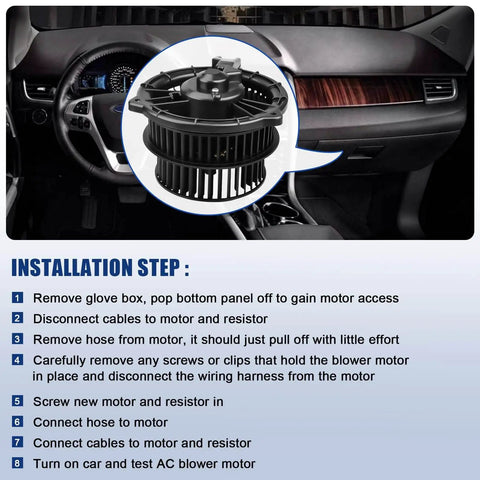 AC Blower Motor Fan Assembly For Toyota Prius 2001 2009 Replacement HVAC Heater Blower Motor in vehicle installation guide