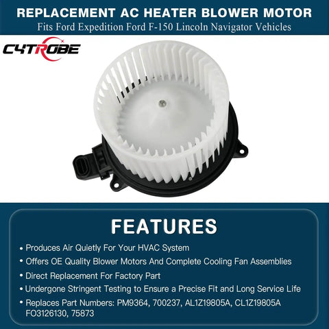 AC Blower Motor For Ford F150 Lobo Expedition And Lincoln Navigator Replacement HVAC Fan Motor 2009 2014 2009 2017