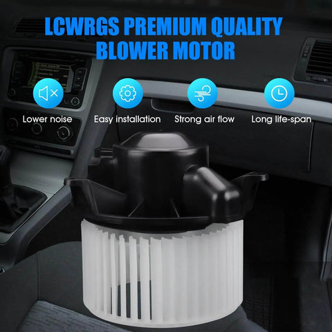 AC Blower Motor With Fan Fits 2003 To 2009 Hummer H2 And 2003 To 2007 Silverado Avalanche GMC Sierra 1500 2500 3500 HD Cadillac Escalade HVAC Heater Blower Replacement Replaces 700101