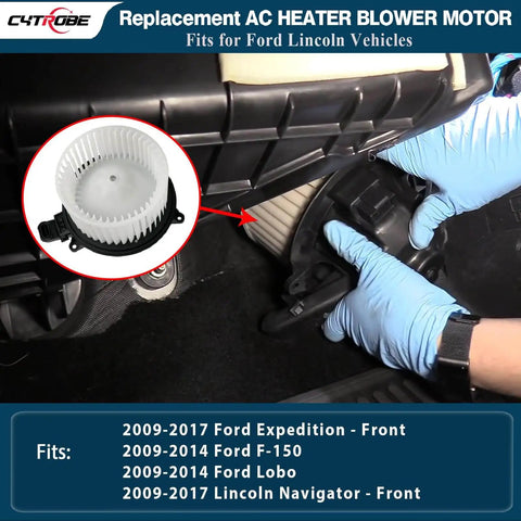 AC Blower Motor For Ford F150 Lobo Expedition And Lincoln Navigator Replacement HVAC Fan Motor installation under dashboard