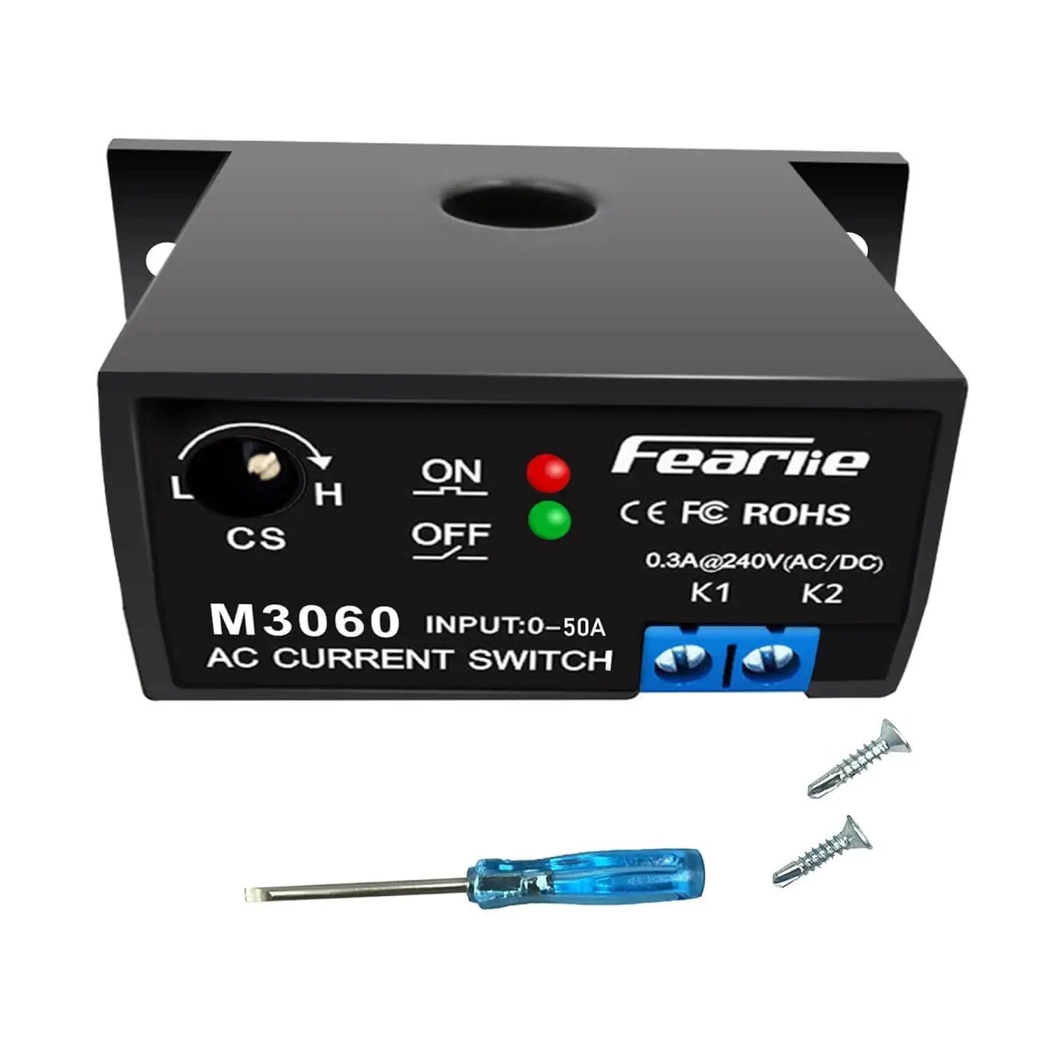 AC Current Sensing Switch Relay 0 to 50 Amp Normally O...