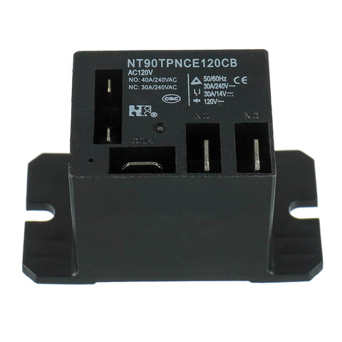 AC 120V Power Relay With 30A SPDT 1NO 1NC Flange Mount 10 Quick Connect Terminals Mini Relay Pack Of 2 front view