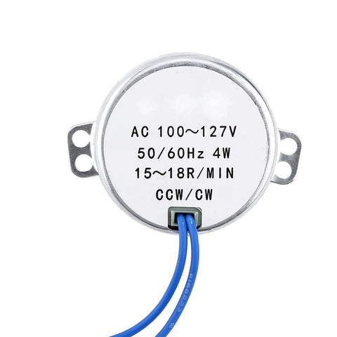 AC 100-127 V Synchronous Motor, Electric Fireplace Replacement Parts, 4W 50/60 Hz Electric Motor, CCW CW Geared Motor