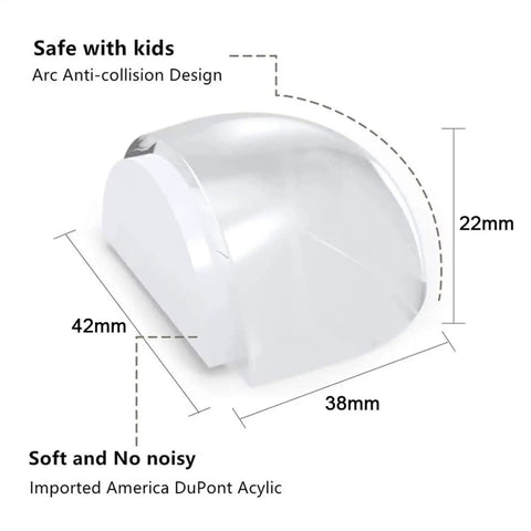 Five Piece Silencer Door Stop Set With Floor And Wall Protector Jammer Buffer Guard Easy To Install Door Knob Guard