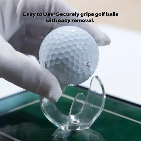 Golf Ball Wall Mount Display For Single Balls With Transparent Acrylic Claw Design Securely Mounts To Any Surface