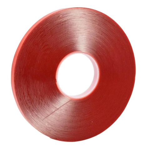 Clear Double Sided Acrylic Tape 1mm Wide 25m Long With Red Liner Removable Ultra Thin Adhesive Strip Transparent Strong Bond
