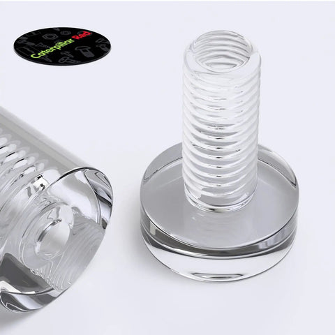 Close-up of Clear Acrylic Standoffs Set For Wall Mount Displays Glass Like Transparent Spacers Waterproof And Anti Corrosion