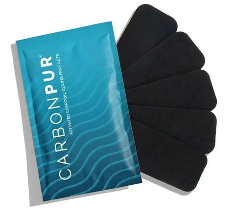 Activated Charcoal Ceiling Fan Filters 5 Pack For Universal Fit Made In USA For Air Purification Odors Dust Pollutants Removal