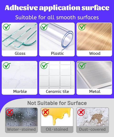 Removable Car Double Sided Glue Dots For Dash Decor, Strong Hold Adhesive Dots With No Residue shown on various surfaces like glass and metal
