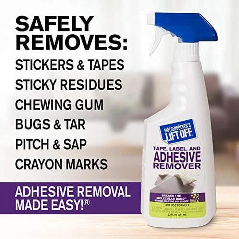 Motsenbocker's Lift Off 40701 Tape, Label, and Adhesive Remover Safely Removes Stickers, Tape, Labels, 22 Fl Oz spray bottle