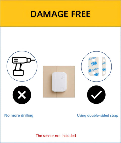 Adhesive Replacement Strips For Contact Sensor Second Gen Pre Cut Double Sided Tape 12 Pack For Easy Mounting Display
