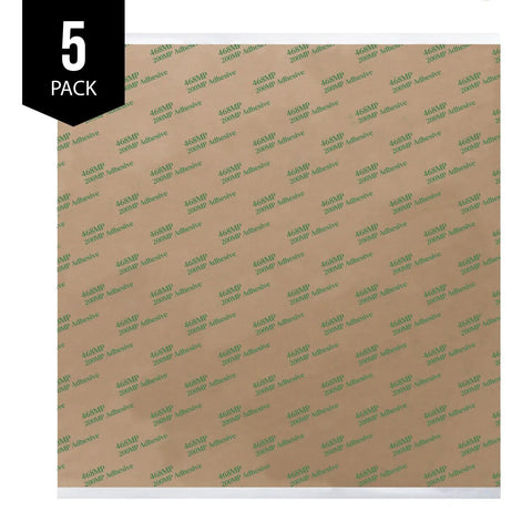 Front view of 468MP Double Sided Adhesive Transfer Tape Sheets 12 By 12 Inches Pack Of 5 for PEI Build Plates and Graphics.