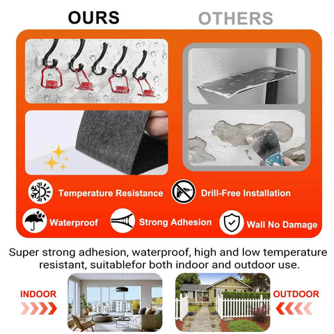Comparison of Heavy Duty Hook And Loop Strips 1 Inch By 5 Feet With Double Sided Adhesive Black Fastening Tape for wall mounts and others
