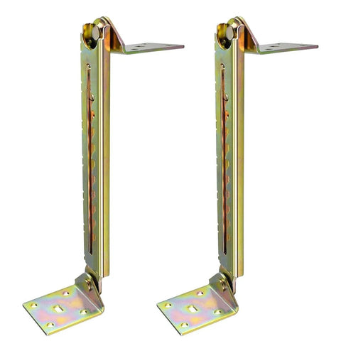 10-Gear Adjustable Angle Hinge 2PCS Heavy Duty Lift Rod Mechanism for Desks, Massage Tables, Drawing Boards & Furniture Hardware