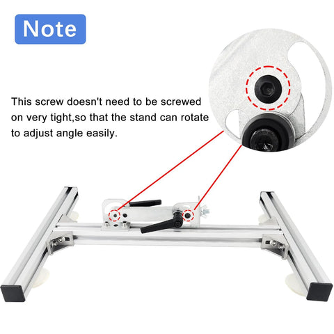 JQDML upgrade stand kit for reciprocating cycle linear actuator, aluminum alloy frame, 180-degree rotation range