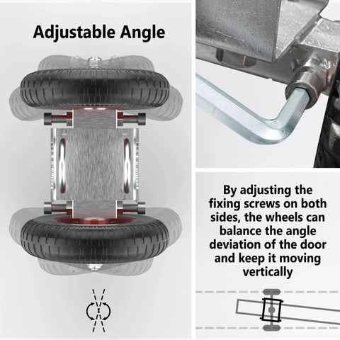 8 Inch Rolling Gate Wheels With Double U Bolts Heavy Duty Gate Rollers And Sliding Gate Carrier For Metal Tube Gates