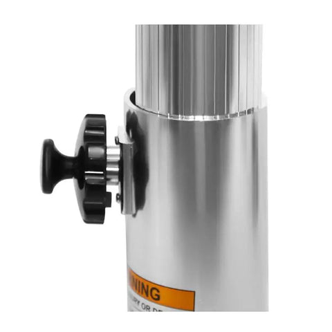 KMLai adjustable boat seat pedestal, stainless steel with side locking knob (side view)