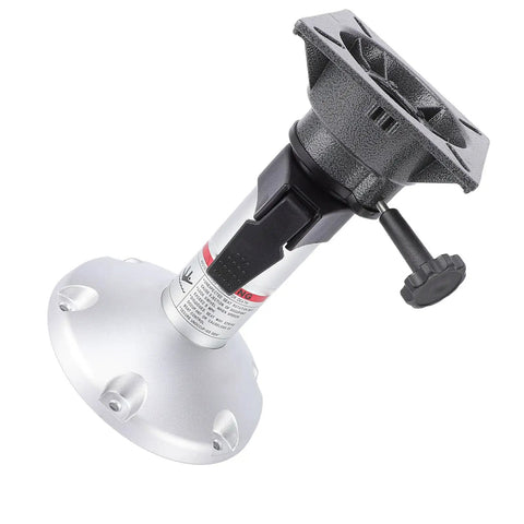 Focket boat seat pedestal with 13–18 in adjustable height, 360° swivel clamp, silver base plate for marine use