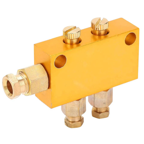 1 In 2 Out Adjustable Brass Oil Distributor For CNC Machining Centers And Production Lines TKType Pro Grade Lubrication System