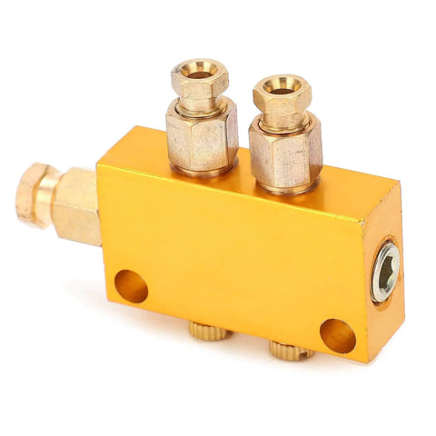 1 In 2 Out Adjustable Brass Oil Distributor For CNC Machining Centers And Production Lines TKType Pro Grade Lubrication System