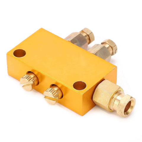 1 In 2 Out Adjustable Brass Oil Distributor For CNC Machining Centers And Production Lines TKType Pro Grade Lubrication System