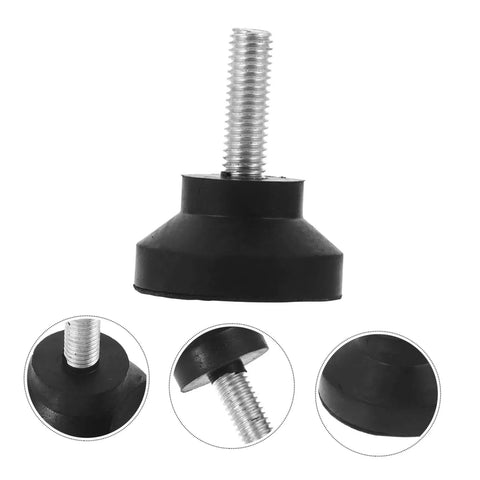Heavy Duty Cabinet Leveling Feet Set Of Four with Screw Adjustment Rubber Pads for Furniture Stabilization and Machine Leveling