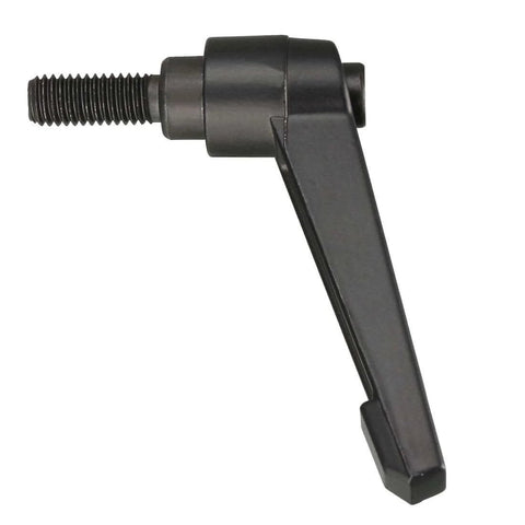 Side view of a 2pcs Adjustable Clamping Lever Handle M8 x 20mm Metric Black Oxide Carbon Steel Male Threaded Stud Hand Knobs Rotating Screw Handles Bolts with Locking Lever Black